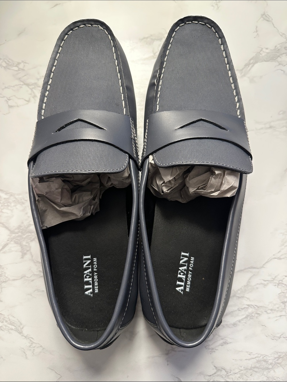 Alfani Men's Slate Blue Penny Loafers
